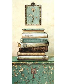 Books On Elegant Blue Chest