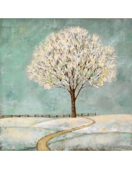 Snowy Tree On Plain