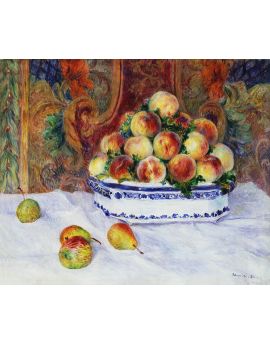 Still Life With Peaches By Auguste Renoir