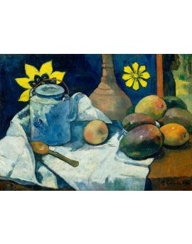 Still Life With Teapot And Fruit By Paul Gauguin
