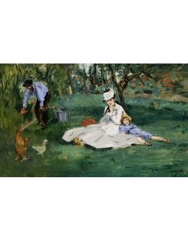 The Monet Family In Their Garden At Argenteuil By Claude Monet