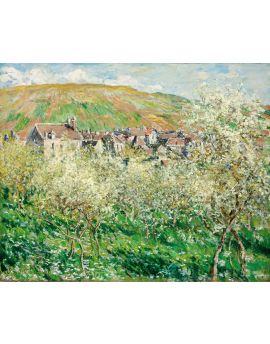 Flowering Plum Trees By Claude Monet