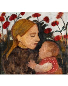 1902 Girl With Child By Paula Modersohn-Becker