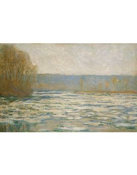 Ice Breaking Up On The Seine Near Bennecourt By Claude Monet