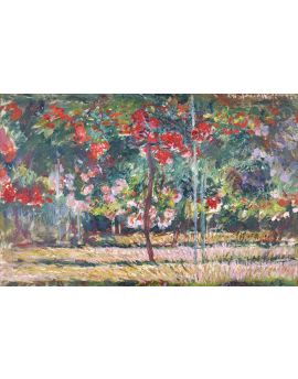 Peony Garden 1887 By Claude Monet