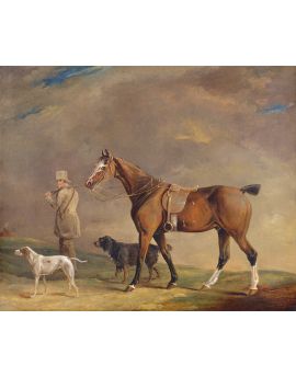 A Sportsman With Shooting Pony And Gun Dogs By Edwin W.Cooper Of Beccles