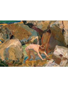 Children Looking For Shellfish By Joaquín Sorolla