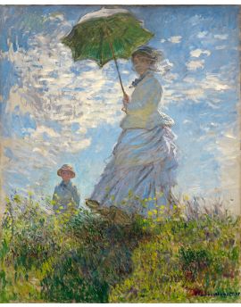 Woman With A Parasol–Madame Monet And Her Son (La Promenade) By Claude Monet