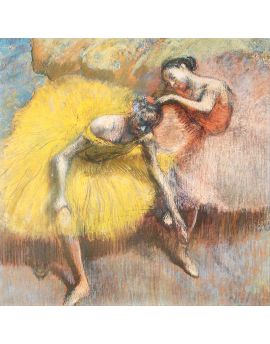 Two Dancers-Yellow And Rose By Edgar Degas