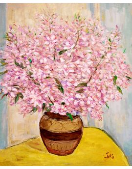 Vase Of Pink Flowers