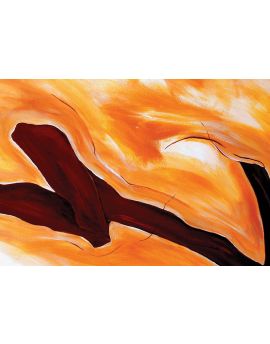 Orange Abstract Art
