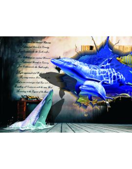 3D Image Of Sharks