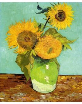 Three Sunflowers In A Vase by Vincent Van Gogh