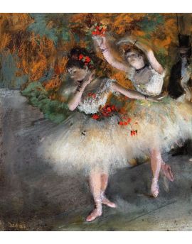 Two Dancers Entering The Stage by Edgar Degas