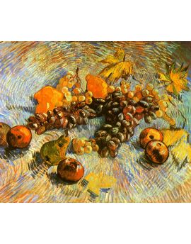 Still Life With Apples, Pears, Lemons And Grapes by Vincent van Gogh