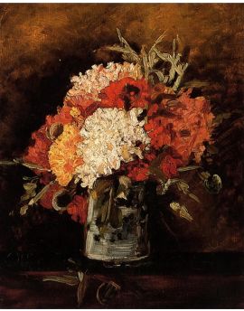 Vase With Carnations 3 by Vincent van Gogh