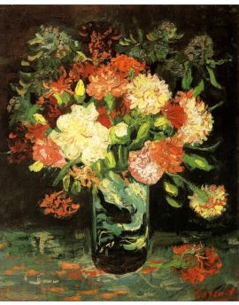 Vase With Carnations by Vincent van Gogh