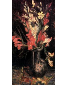 Vase With Red Gladioli 2 by Vincent van Gogh