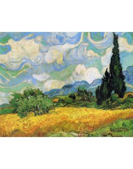 Wheat Field With Cypresses At The Haude Galline Near Eygalieres by Vincent van Gogh