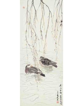 Mandarin Ducks By Liu Lianying