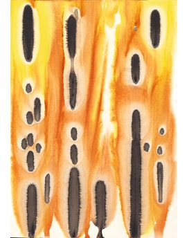 Ink In Yellow Background By Mai Ping
