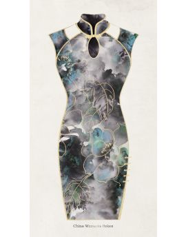 High-Necked Sleeveless Cheongsam By Shen Zhiyong