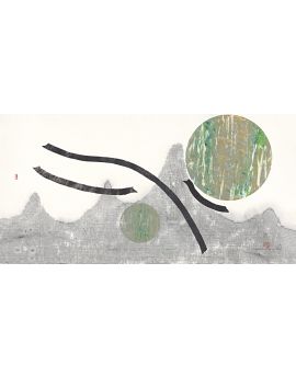 Sun,Moon And Mountains By Shi Qing