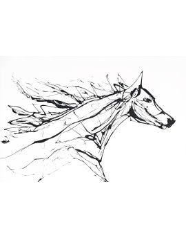 A Running Horse By Wang Junsen