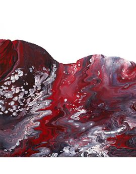 Red And Silver Rocks By Wang Junsen