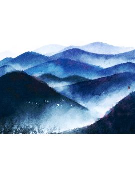 Bright Blue Rolling Mountains By Xi Mu