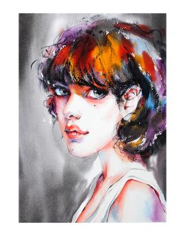 Colorful-Haired Girl By Xu Yongwei
