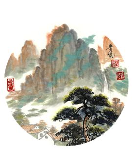Households At The Foot Of Mountains By Zhang Puyue