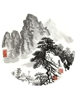 Traditional Chinese Ink Painting By Zhang Puyue
