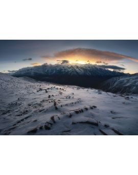 Sun Rise Over Snow Mountain By Du Wuchao