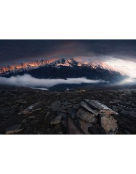 Snow Mountains In Early Morning By Du Wuchao