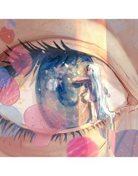 Girl In A Big Eye By Lao Renqiu