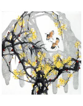 Yellow Flowers And Birds 1