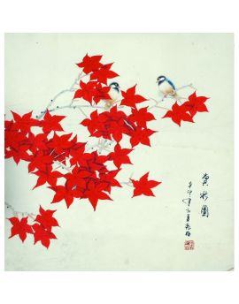 Birds Landing On The Maple Tree