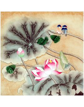 Lotus And Birds