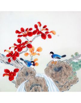 Birds Landing On The Stone 1