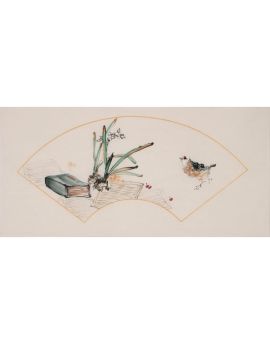 Bird, Flower And Book