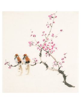 Two Birds Landing On The Branch 5