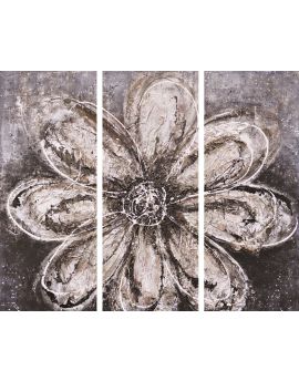 3 Panels Of Grey Flower