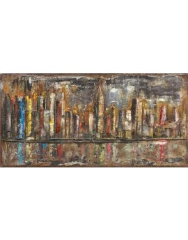 City With Colorful High-Rise Building