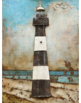 Black And White Striped Lighthouse