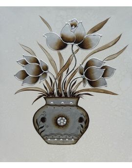 3D Metal Vase With Flowers Ⅰ