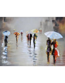 Men In Rainy Street