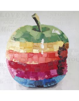 Colorful Horizontal-Striped Apple
