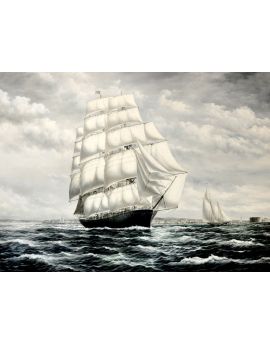 Boats Sailing In Waves