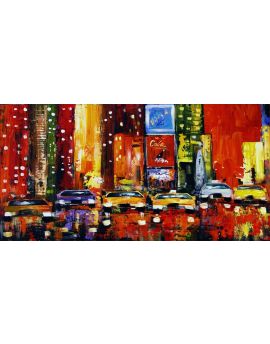 Colorful Busy City-Centre